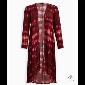 Torrid Wine Tie Dye Gauze Kimono. ALL SIZES!!!